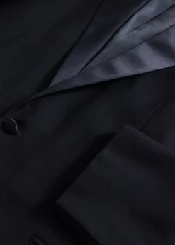 All Year Wool Tuxedo with Satin Notch Lapel