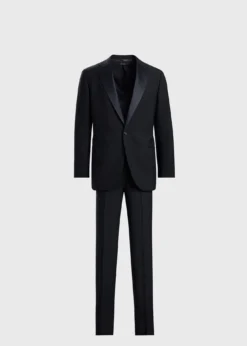 All Year Wool Tuxedo with Satin Notch Lapel