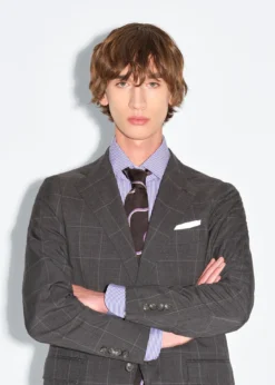 All Year Wool Windowpane Suit
