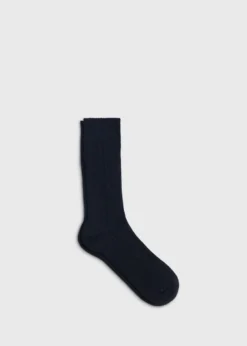 Cashmere Blend Ribbed Sock