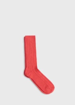 Cashmere Blend Ribbed Sock