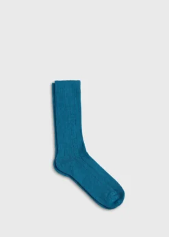 Cashmere Blend Ribbed Sock