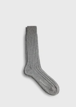 Cashmere Ribbed Crew Sock