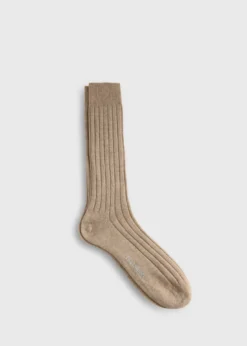 Cashmere Ribbed Crew Sock