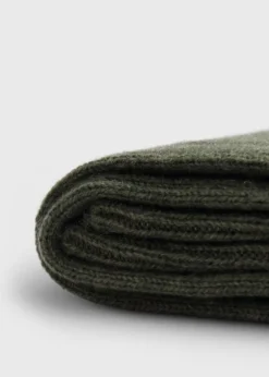 Cashmere Ribbed Crew Sock