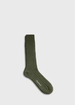Cashmere Ribbed Crew Sock