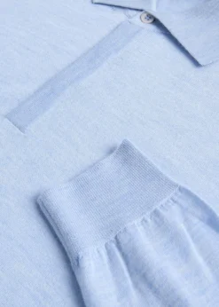 Cashmere & Silk Long Sleeve Polo