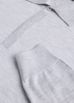 Cashmere & Silk Long Sleeve Polo