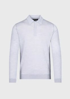 Cashmere & Silk Long Sleeve Polo