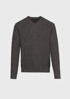 Classic Alpaca Links V-Neck Sweater
