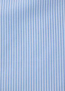 Classic Spread Collar Pencil Stripe Dress Shirt
