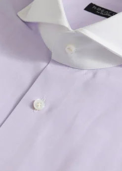 Contrast Collar Cotton Dress Shirt