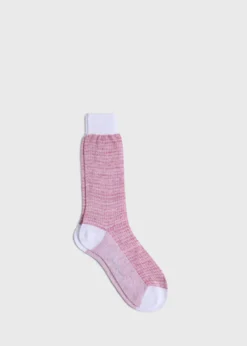 Cotton & Linen Houndstooth Sock