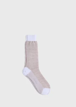 Cotton & Linen Houndstooth Sock