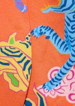 Dragon Printed Linen DInner Jacket