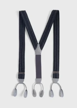 English Flannel Chalk Stripe Suspenders
