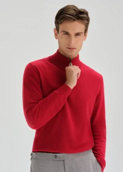 Essential Cashmere Quarter Zip Sweater