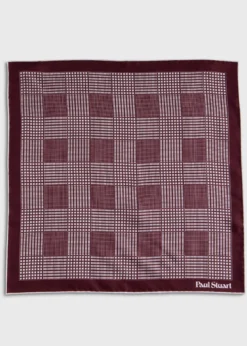 Glen Plaid Silk Pocket Square