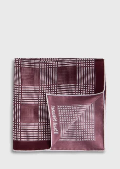 Glen Plaid Silk Pocket Square