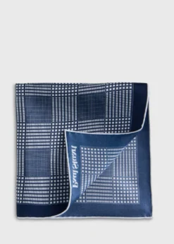 Glen Plaid Silk Pocket Square