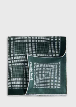 Glen Plaid Silk Pocket Square