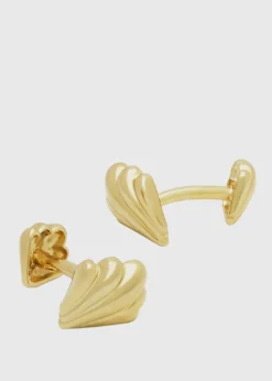 Gold Double Shell Cufflinks