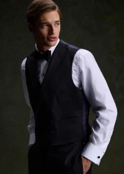 Grosgrain Double Breasted Formal Vest