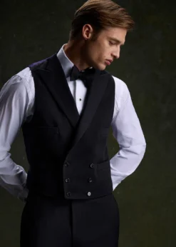 Grosgrain Double Breasted Formal Vest