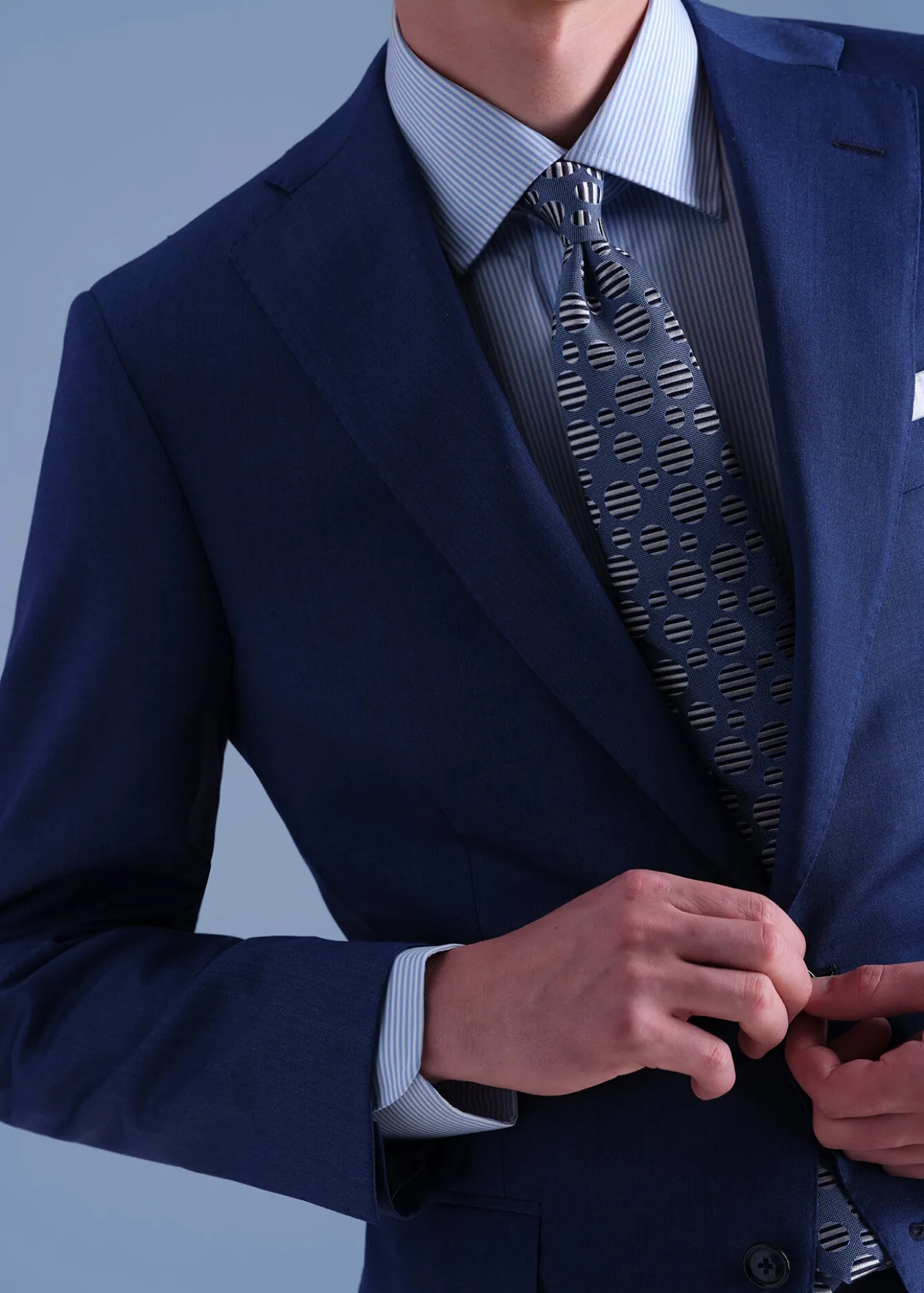 Handmade Narrow Bengal Stripe Dress Shirt