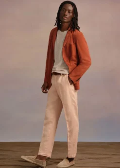 Linen Garment Dyed Trouser