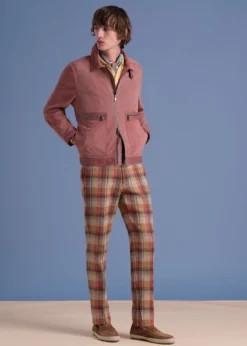 Linen Plaid Dress Trouser