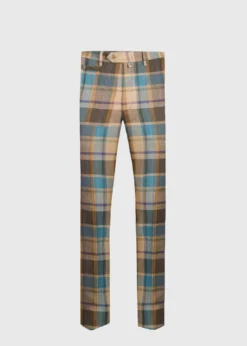 Linen Plaid Dress Trouser