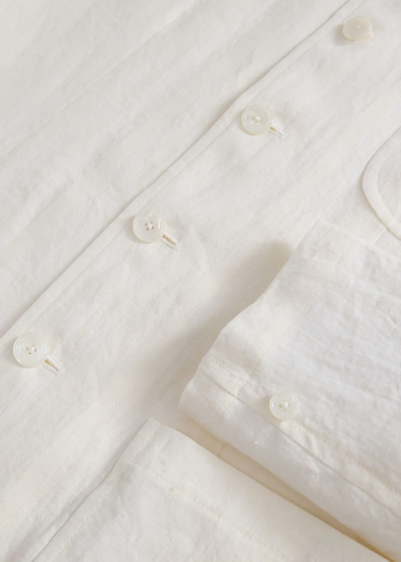 Linen Stand Collar Jacket