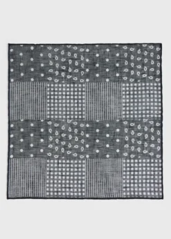 Linen Tonal Patchwork Pocket Square