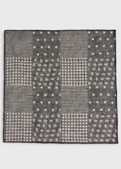 Linen Tonal Patchwork Pocket Square