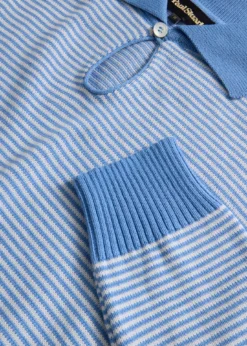 Long Sleeve Stripe Polo