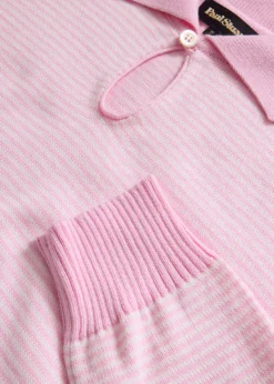 Long Sleeve Stripe Polo