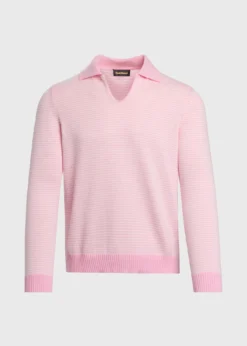 Long Sleeve Stripe Polo