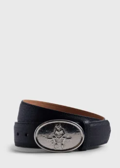 Man on the Fence Gunmetal Buckle Belt