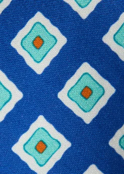 Medallion Print Habotai Silk Tie