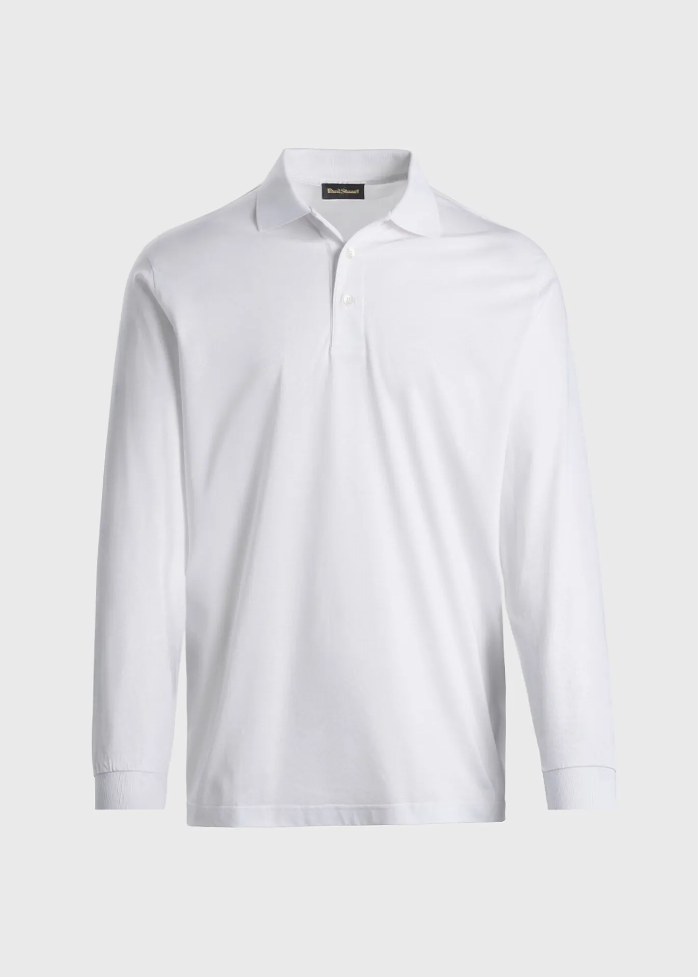 Mercerized Cotton Long Sleeve Polo Shirt