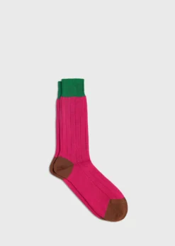 Mercerized Cotton Ribbed Sock