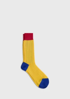 Mercerized Cotton Ribbed Sock