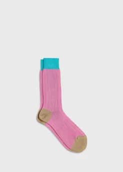 Mercerized Cotton Ribbed Sock
