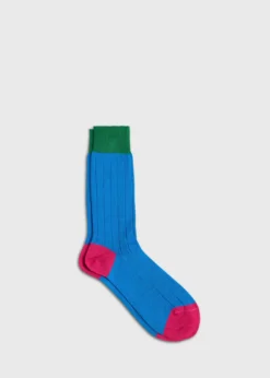 Mercerized Cotton Ribbed Sock