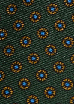 Micro Medallion Printed Silk Tie