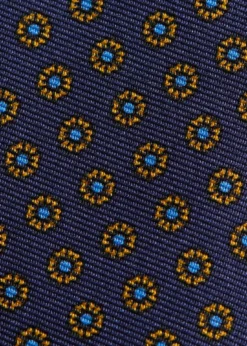 Micro Medallion Printed Silk Tie
