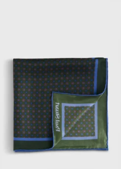 Micro Medallion Print Pocket Square