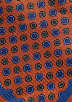 Micro Medallion Print Pocket Square
