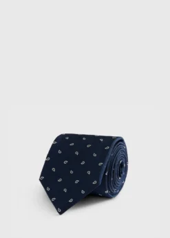 Mini Paisley Woven Silk Tie